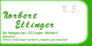 norbert ellinger business card